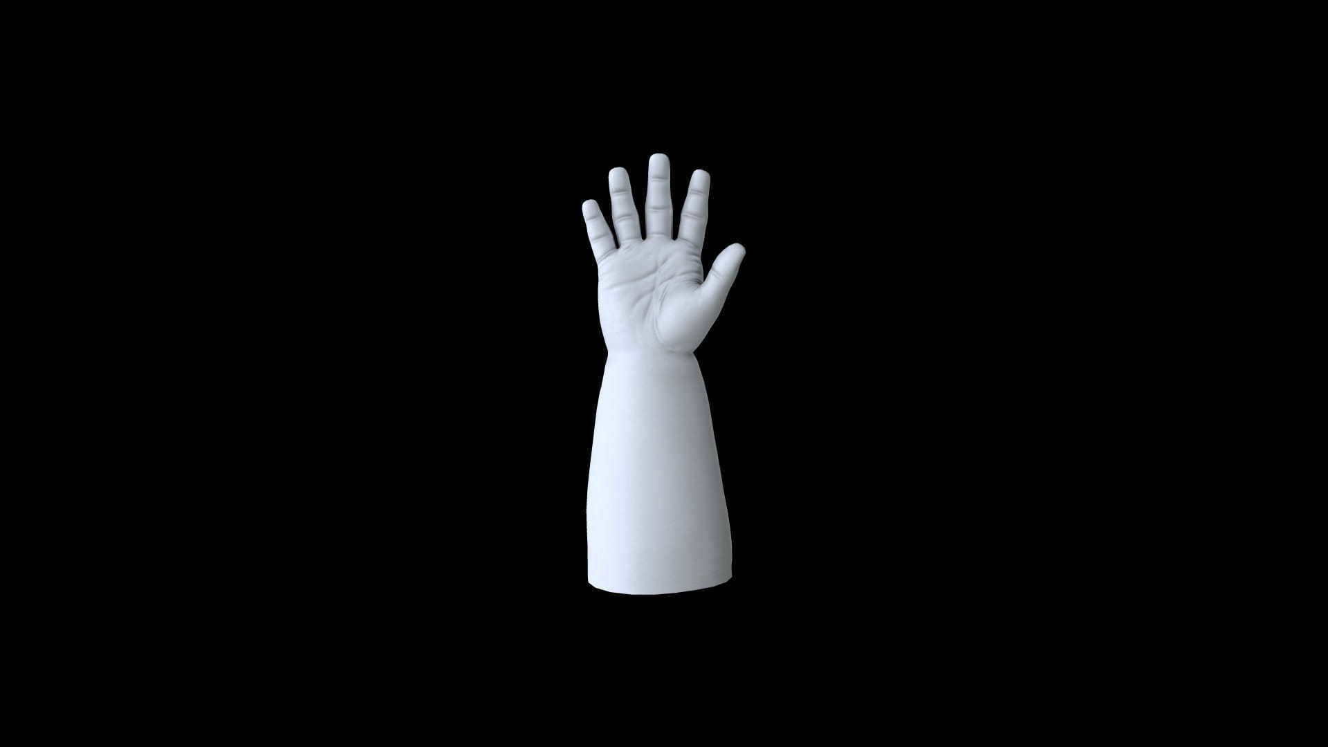 HAND10 Baby Hand animation Low-poly 3D model_7