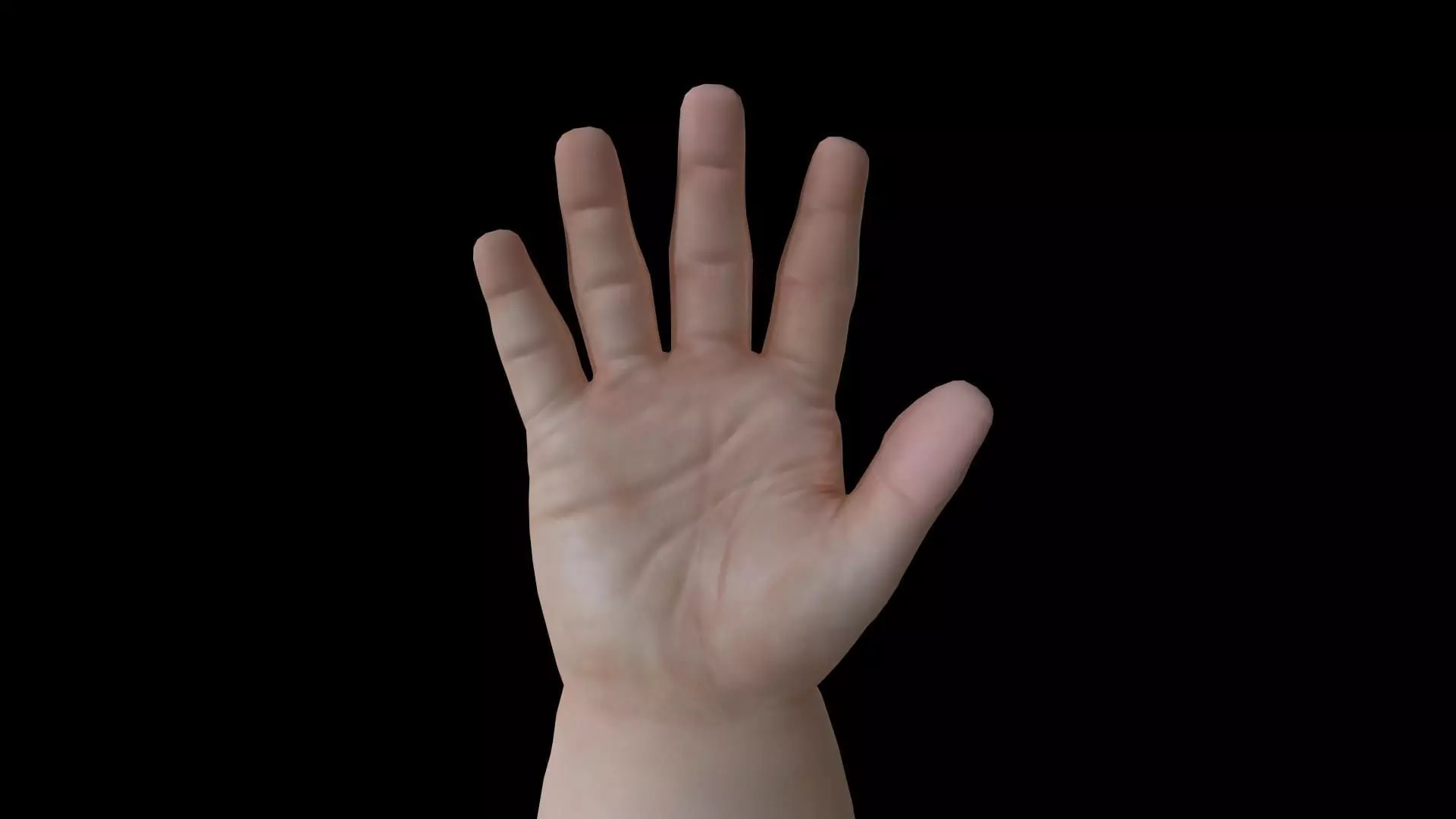 HAND10 Baby Hand animation Low-poly 3D model_0