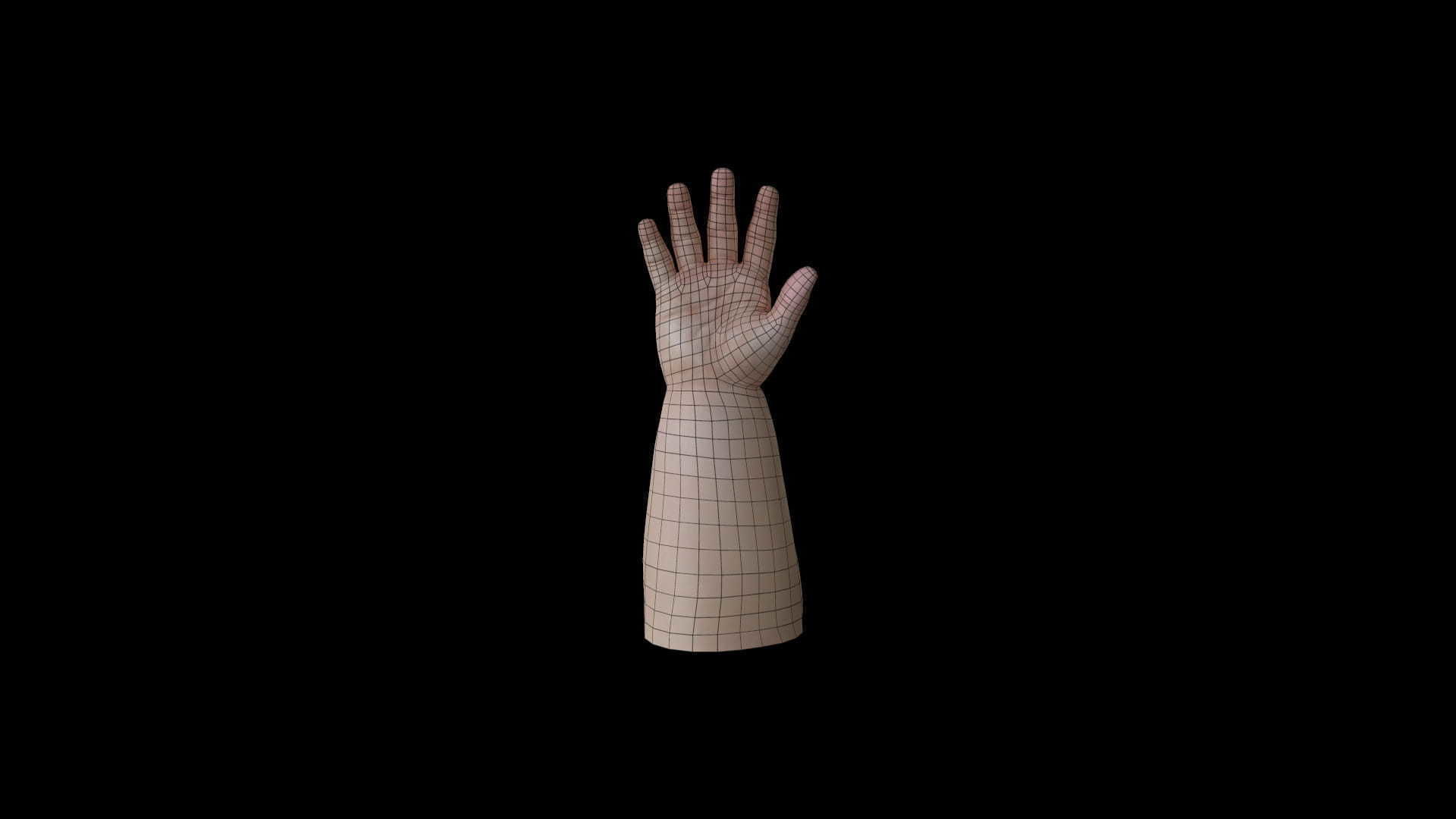 HAND10 Baby Hand animation Low-poly 3D model_3