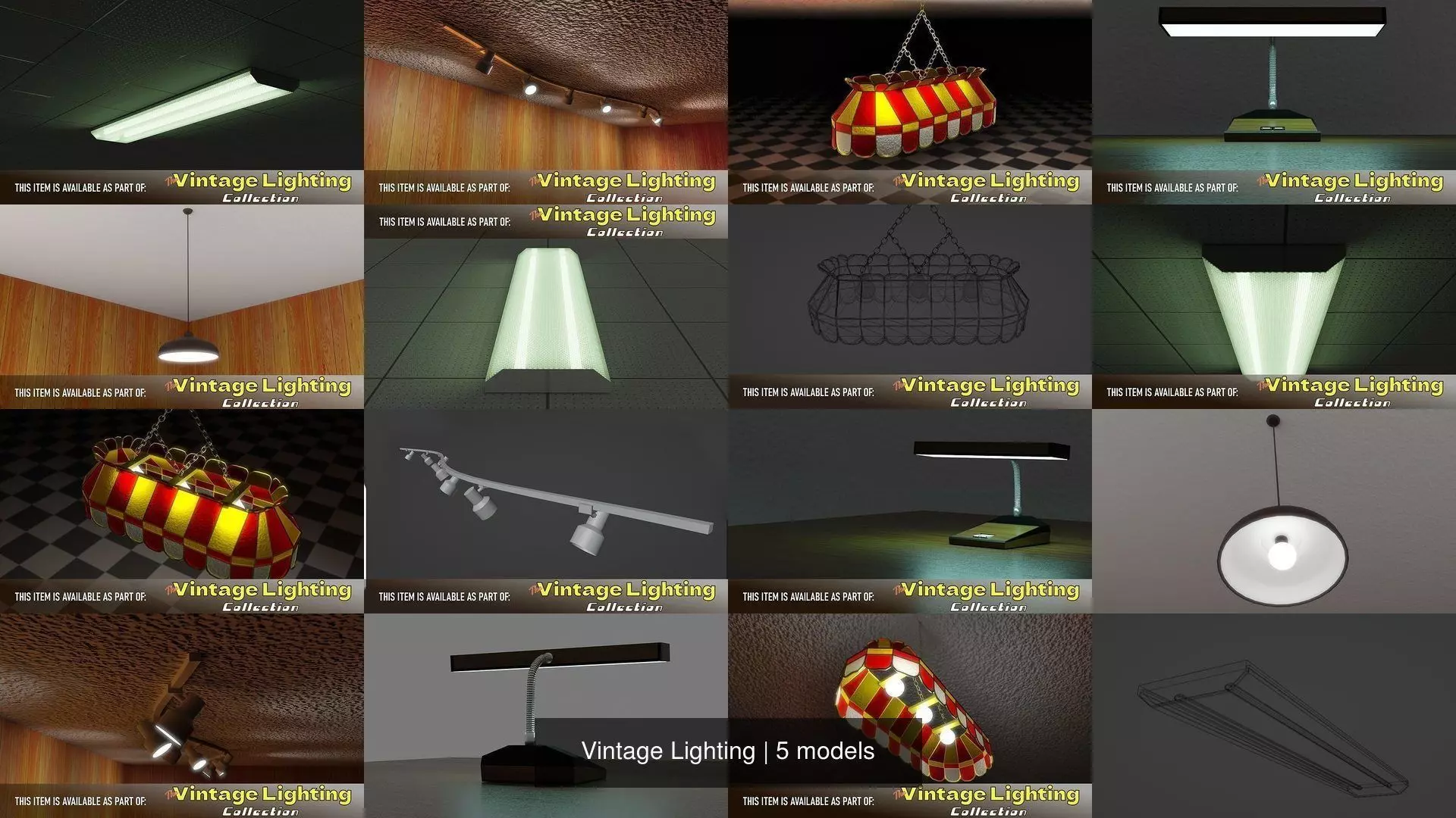 Vintage Lighting 3D Model Collection_0