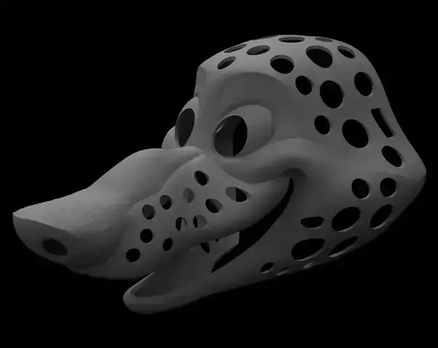 Zootopia Inspired Wolf Fursuit Head Base 3D print model