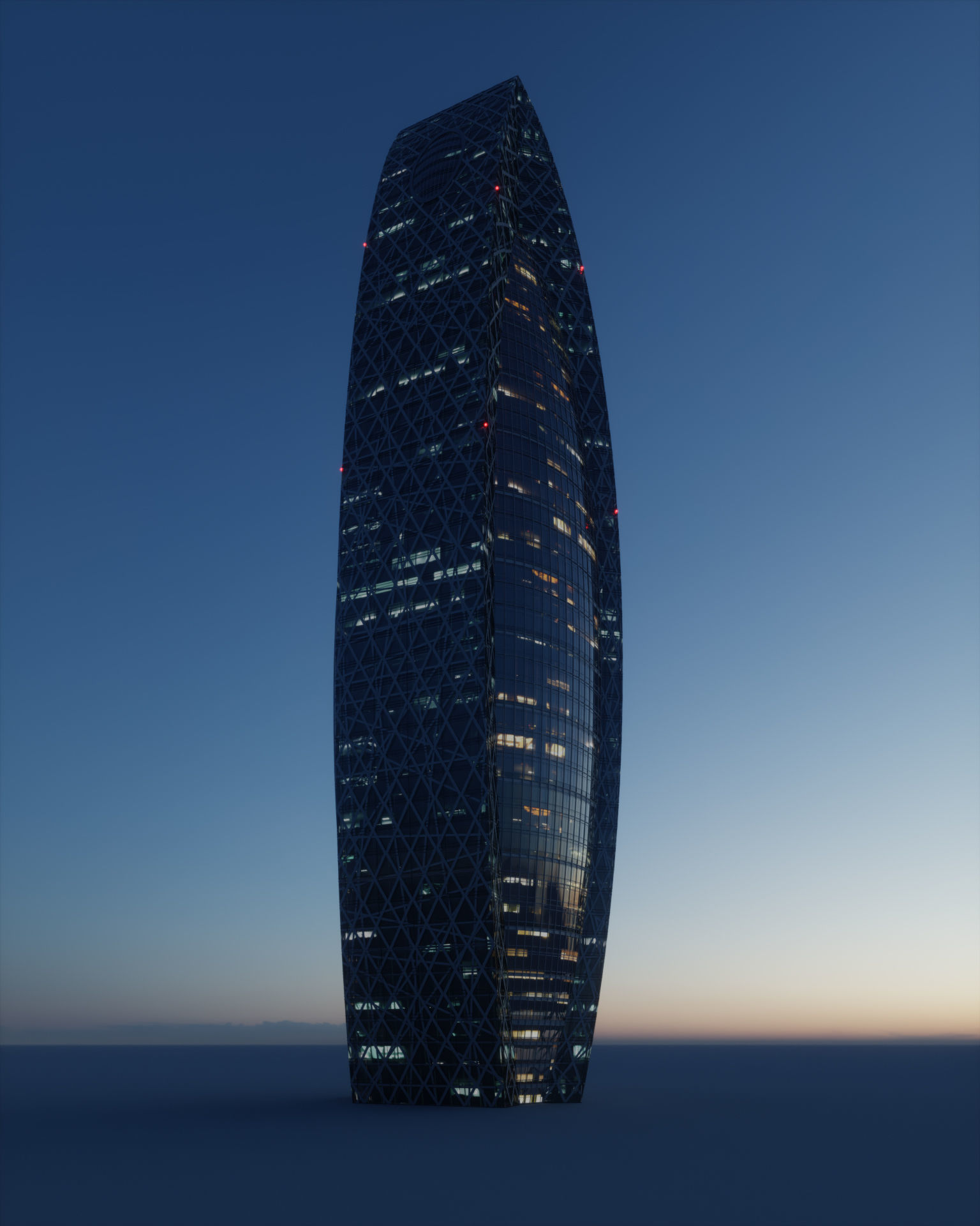 Mode Gakuen Cocoon Tower 3D model_2
