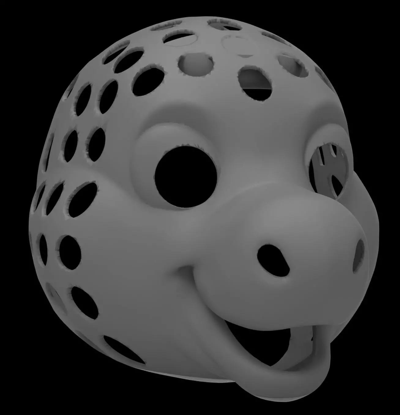 Pony Donkey Fursuit Head Base 3D print model