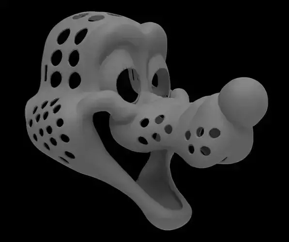 Toon Pointed Nose Canine Fursuit Head Base