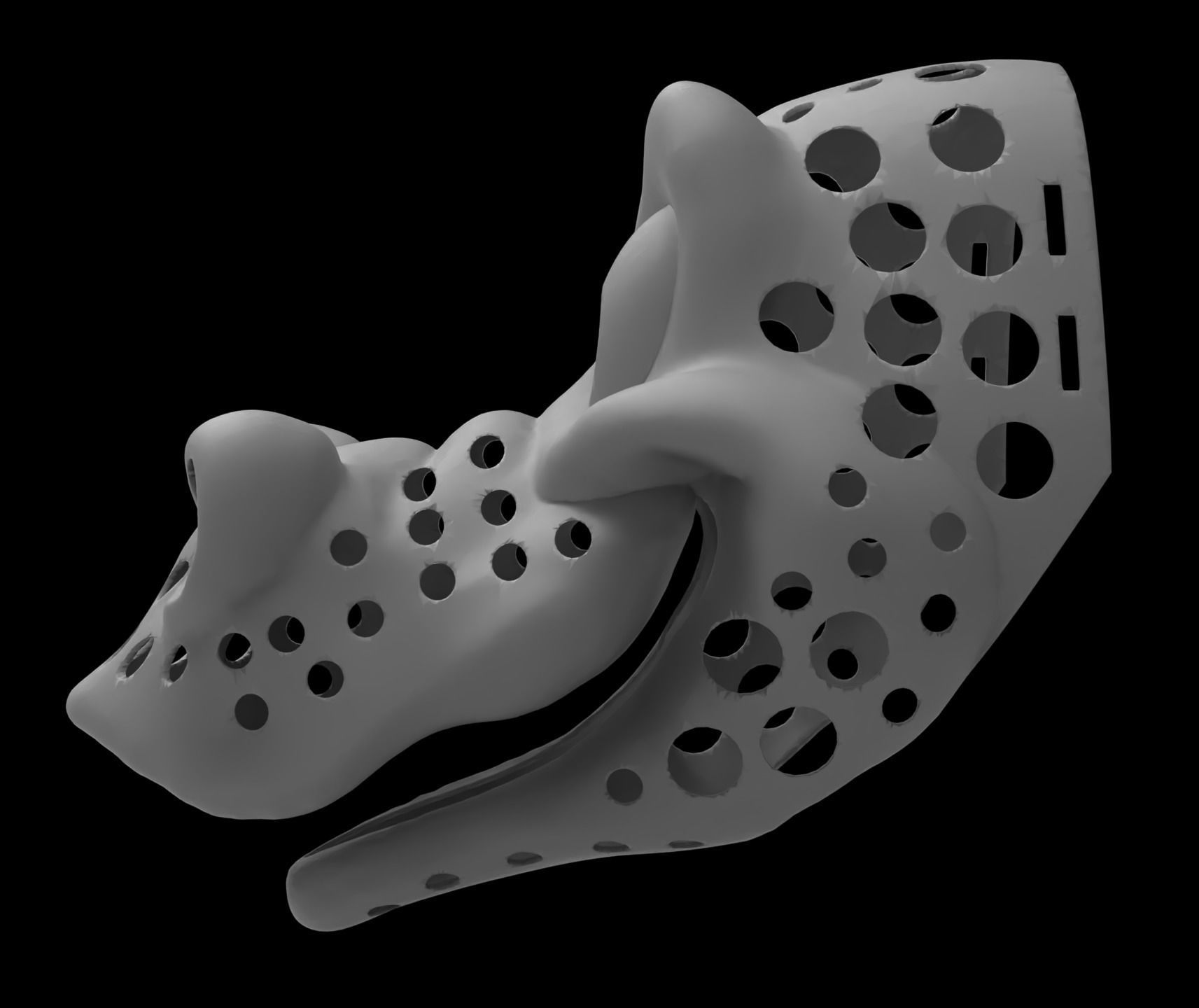 Toon Dragon Fursuit Head Base 3D print model_6