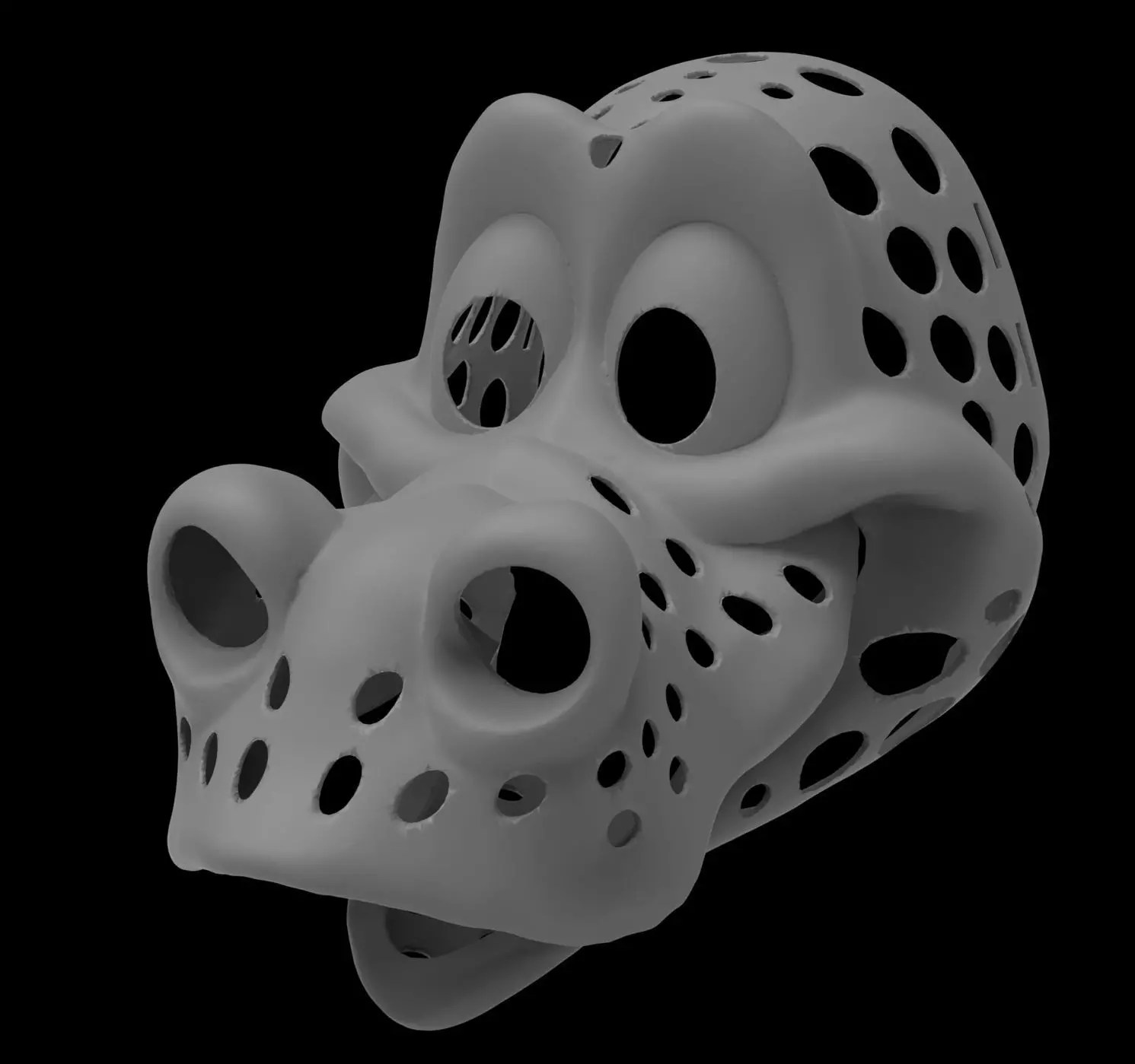 Toon Dragon Fursuit Head Base 3D print model_0
