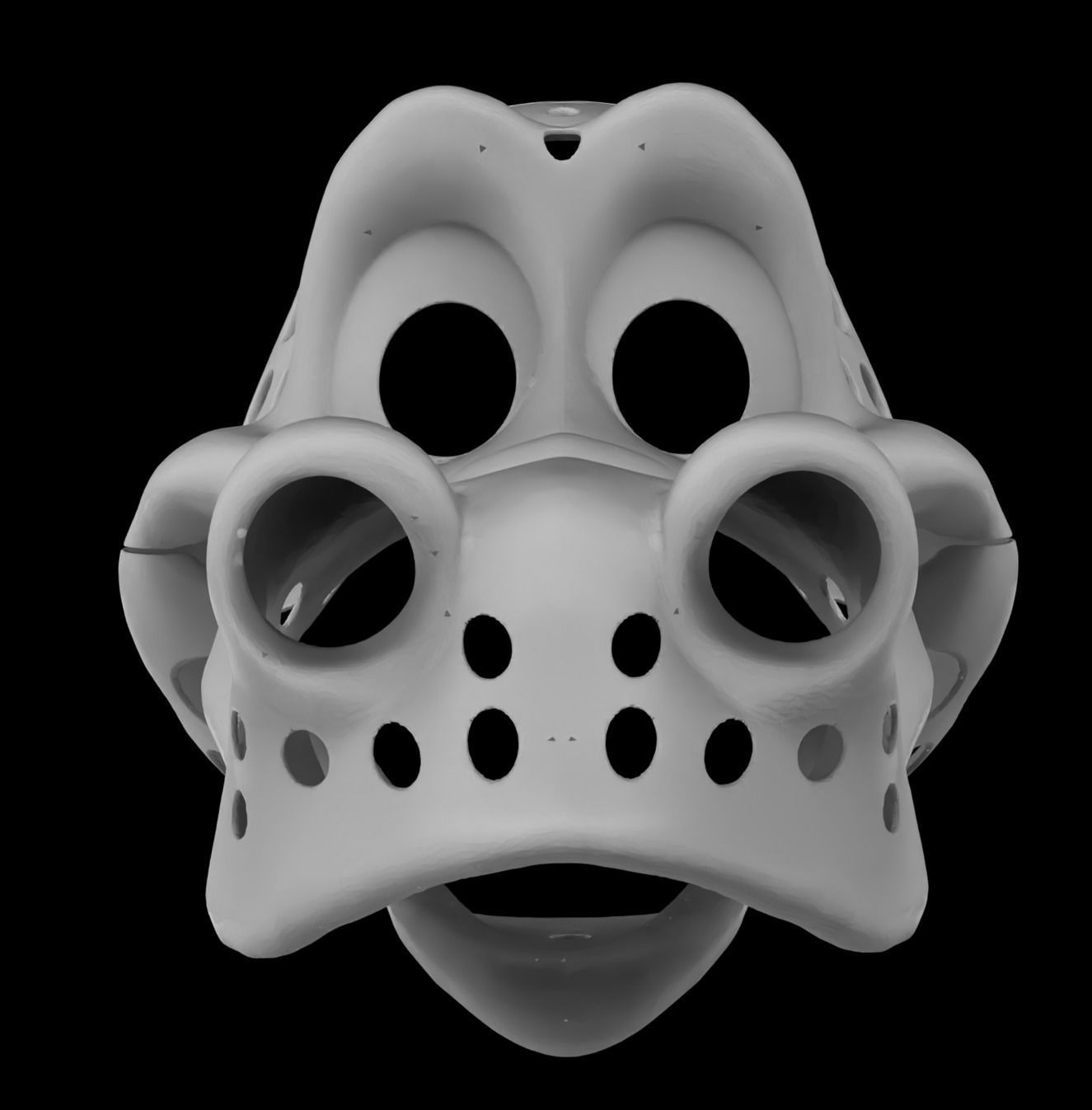 Articulated Toon Dragon Fursuit Head Base 3D print model_2