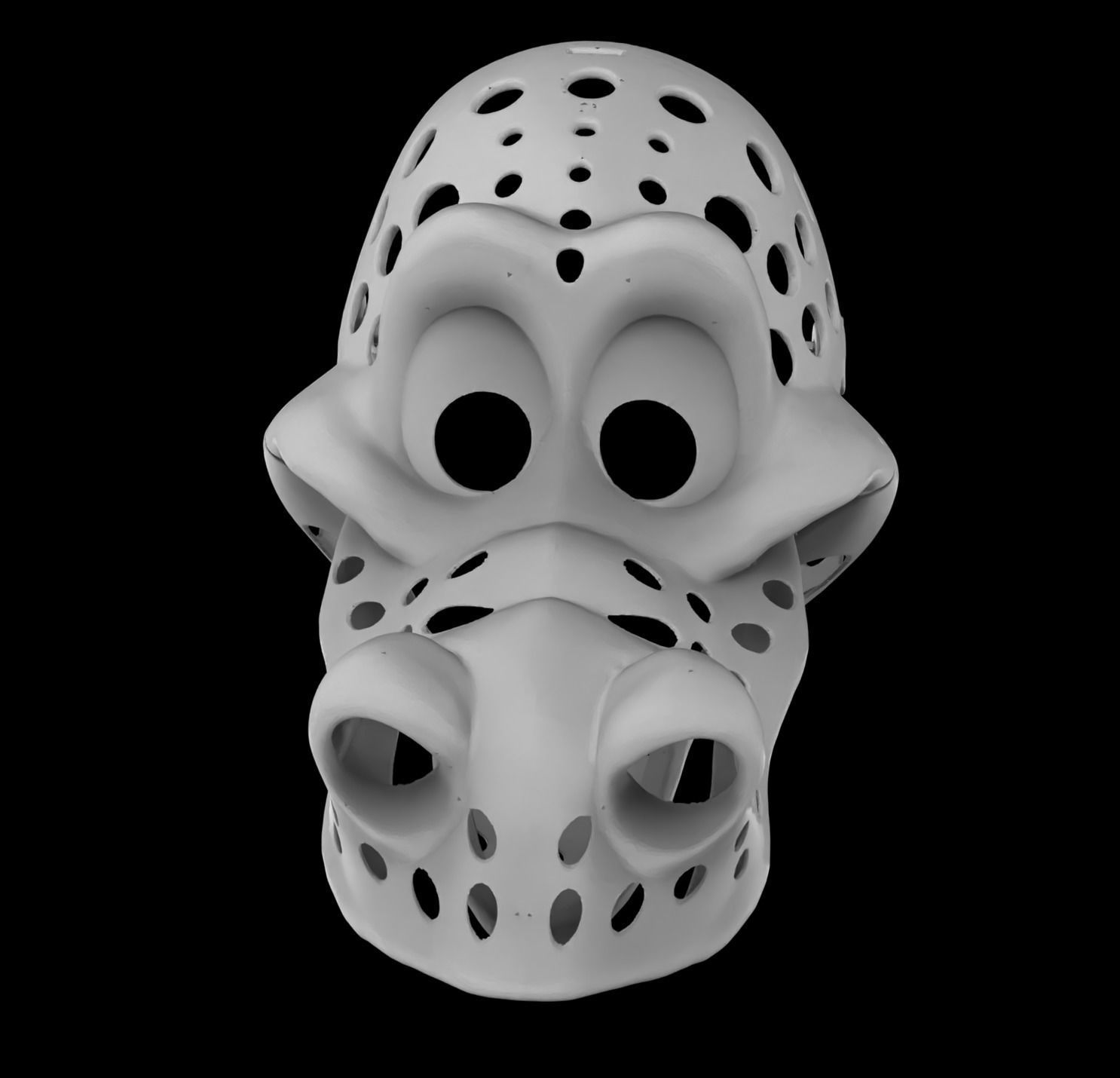 Articulated Toon Dragon Fursuit Head Base 3D print model_6