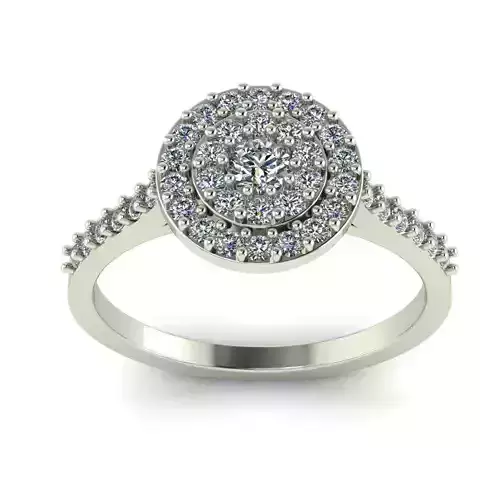 Circle Micro Diamond Ring