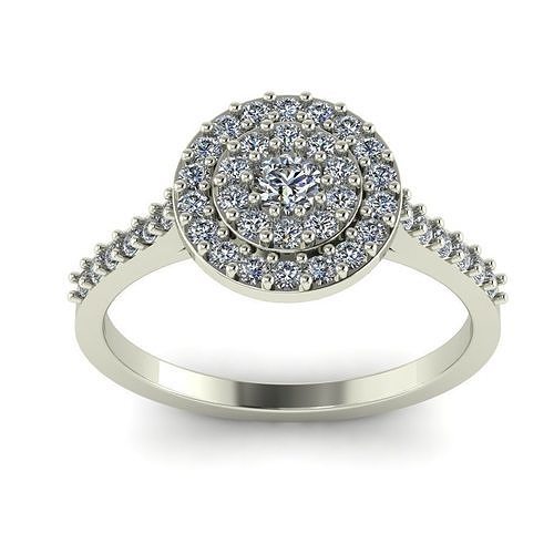 Circle Micro Diamond Ring 3D print model