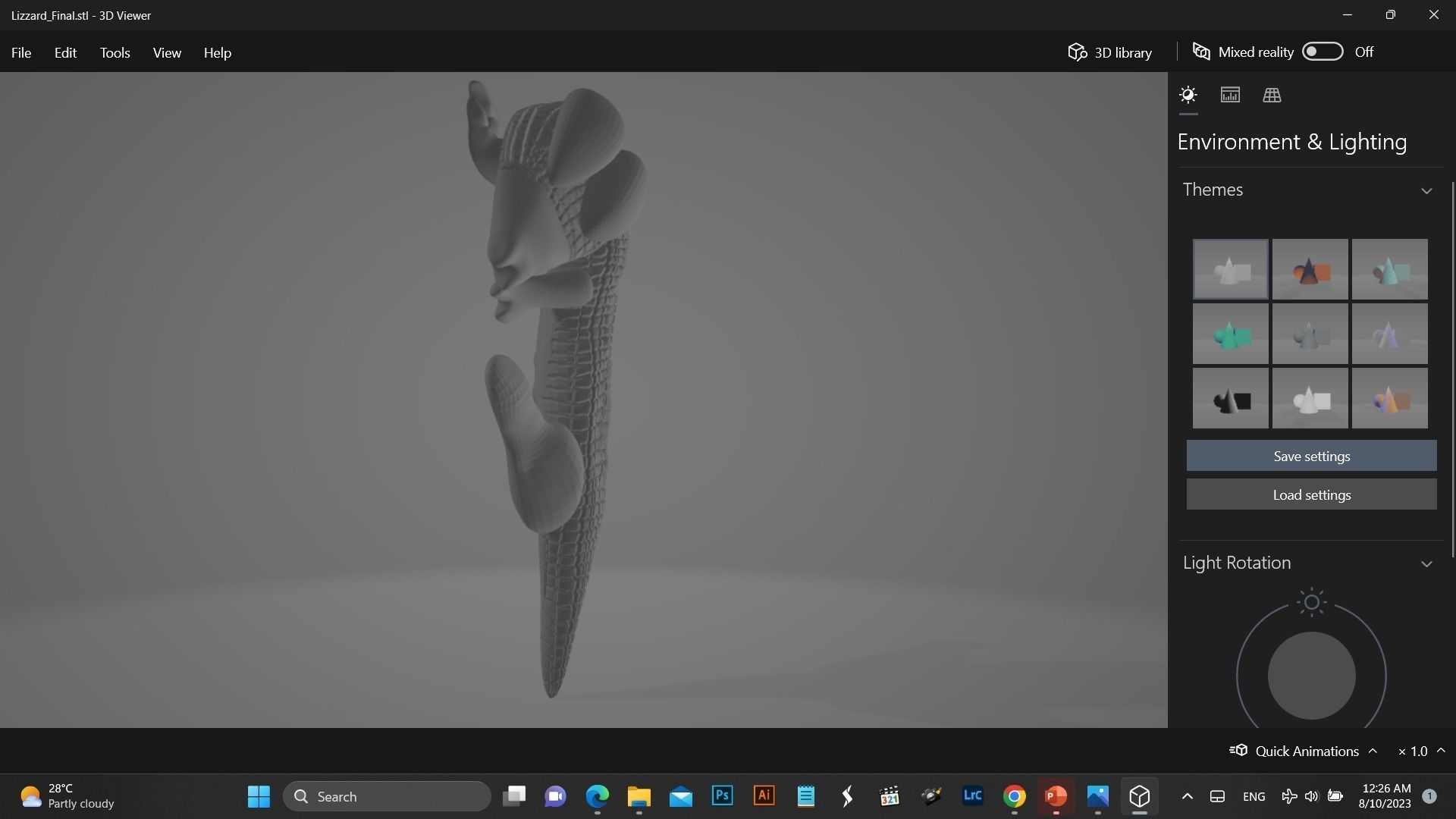 Star Trek Sickbay McCoys Lizard 11 Inch Resin Repro in Amok Time 3D print model_4