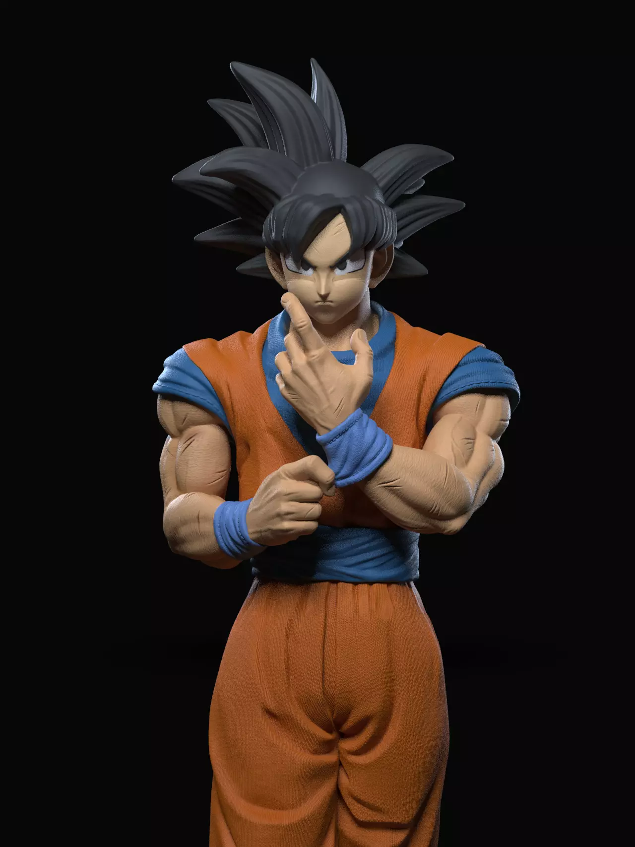 DBZ Goku and Goku SSJ2 Statue 3D 3D print model_0