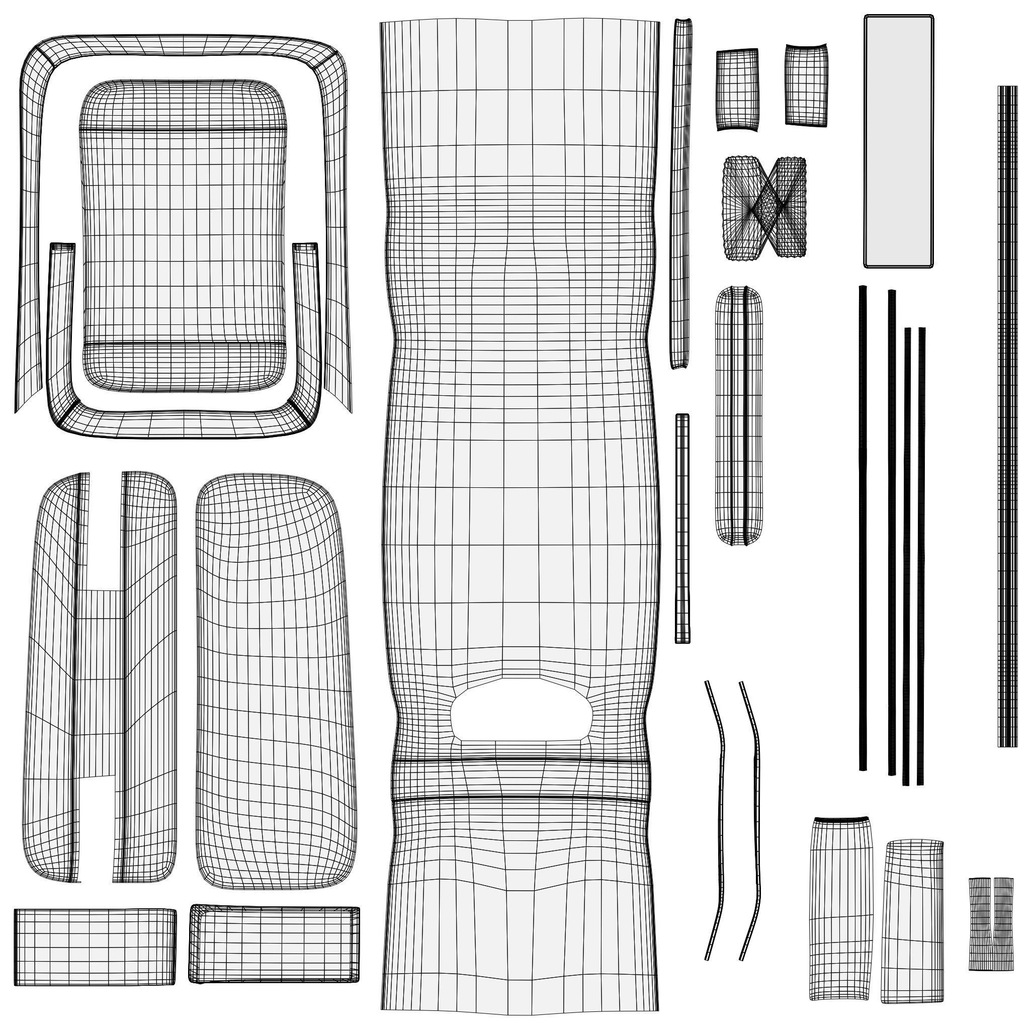 Black Suitcase Low-poly 3D model_9