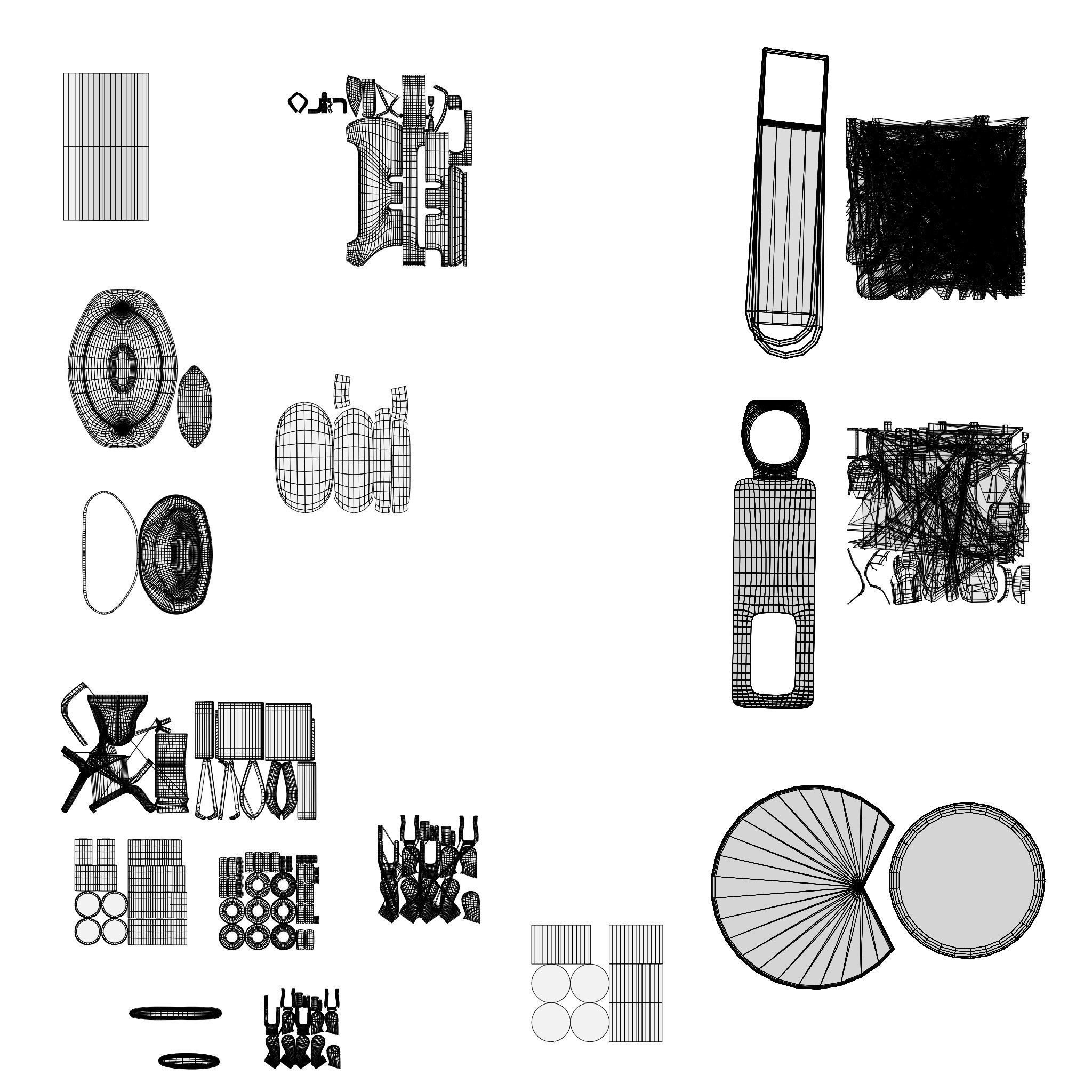 Black Suitcase Low-poly 3D model_10