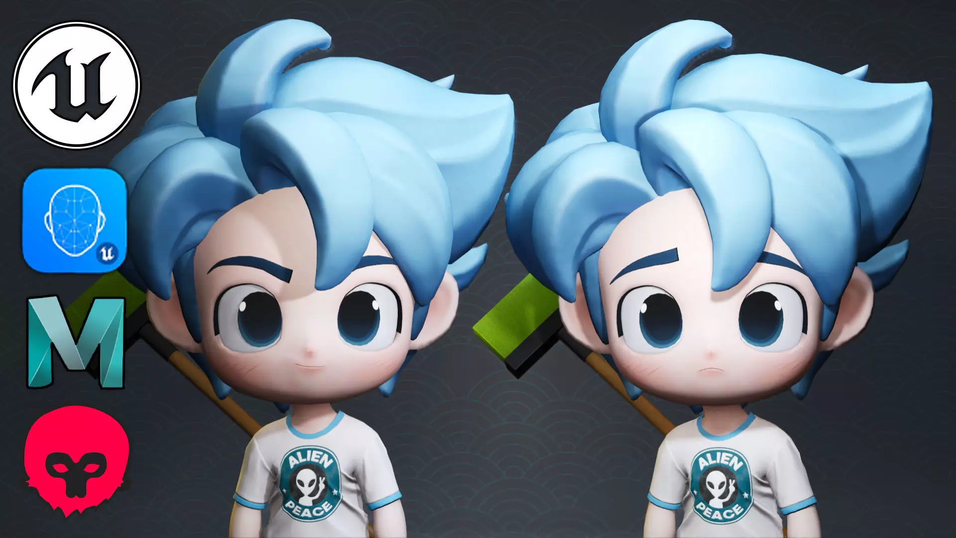 Stylized Character Tommy - Game Ready UE5 Low-poly 3D model