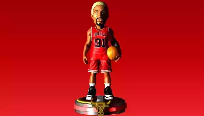 DENNIS RODMAN CHICAGO BULLS FIGURE BASKETBALL  NBA JORDAN 3D print model