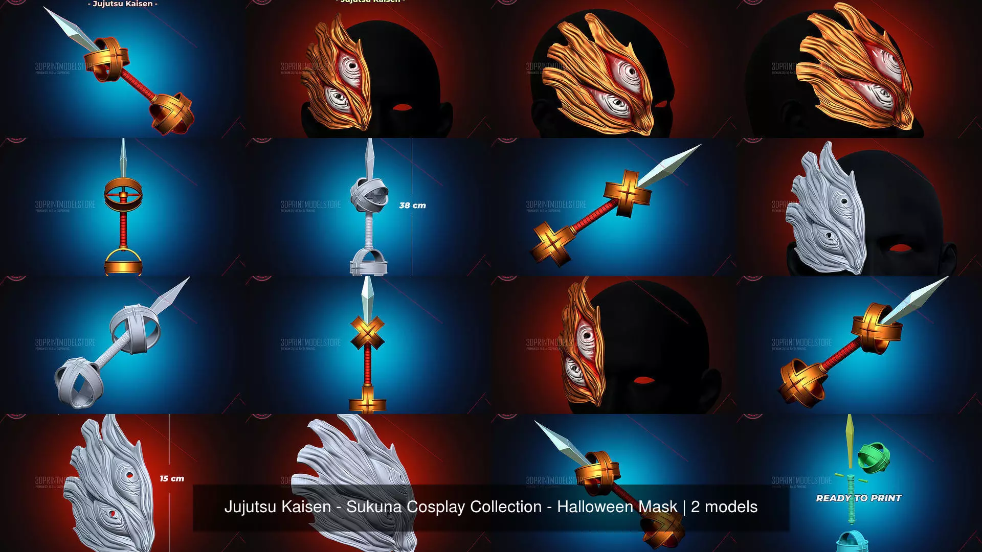 Jujutsu Kaisen - Sukuna Cosplay Collection - Halloween Mask _0