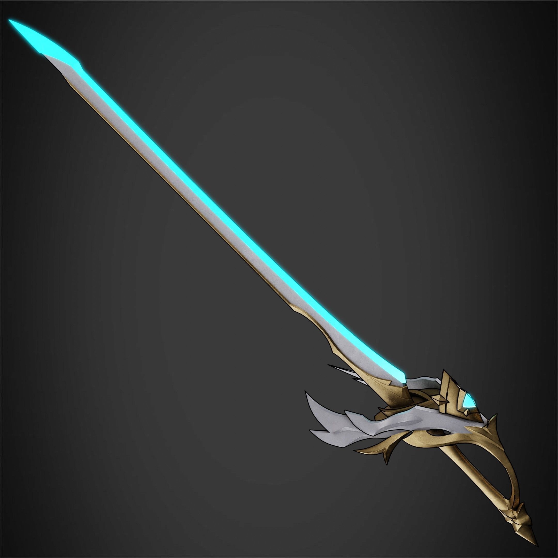 Genshin Impact Aquila Favonia Sword for Cosplay 3D print model_3