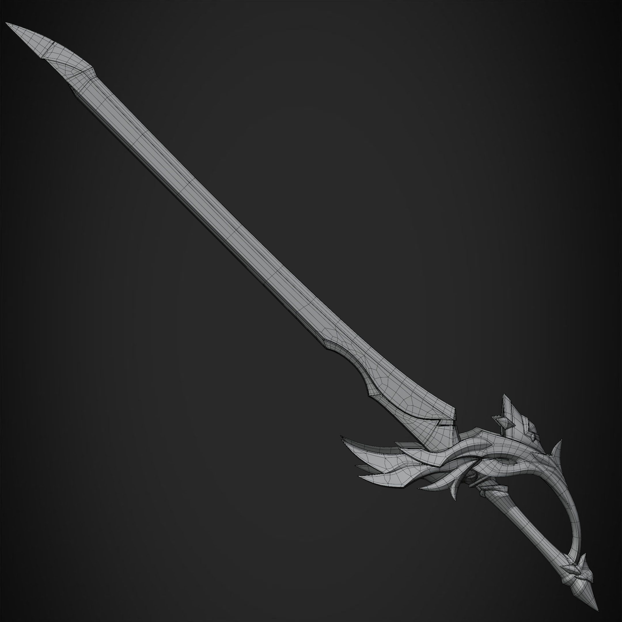 Genshin Impact Aquila Favonia Sword for Cosplay 3D print model_15