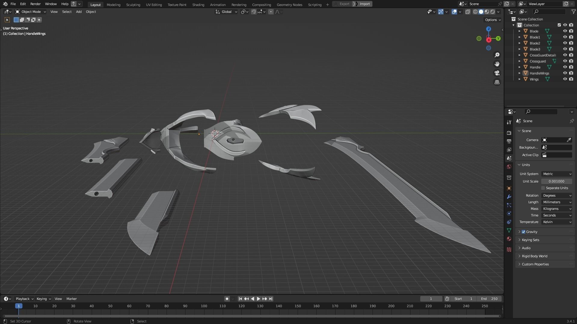 Genshin Impact Aquila Favonia Sword for Cosplay 3D print model_12