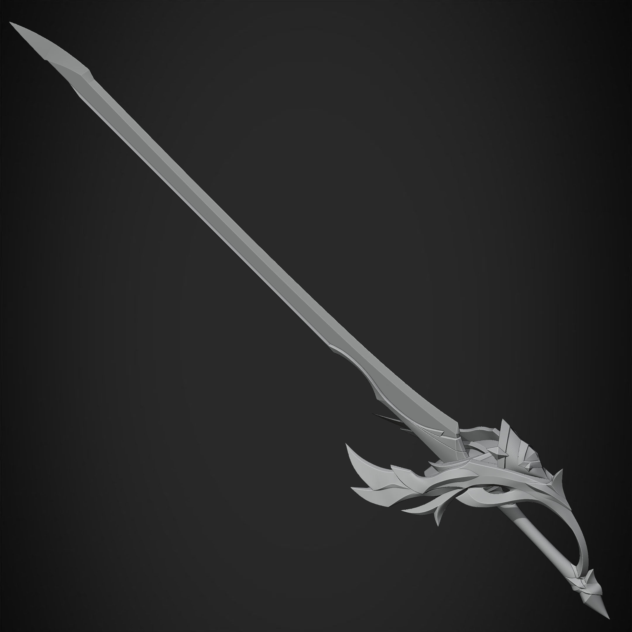 Genshin Impact Aquila Favonia Sword for Cosplay 3D print model_16
