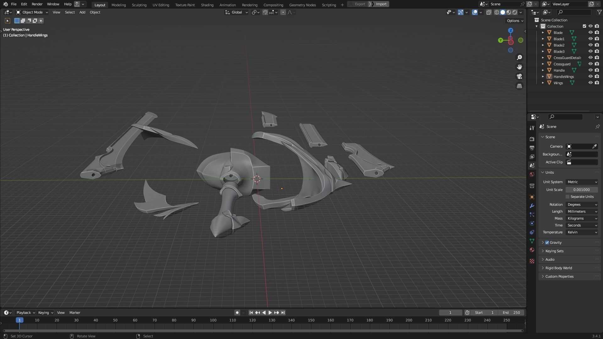 Genshin Impact Aquila Favonia Sword for Cosplay 3D print model_13