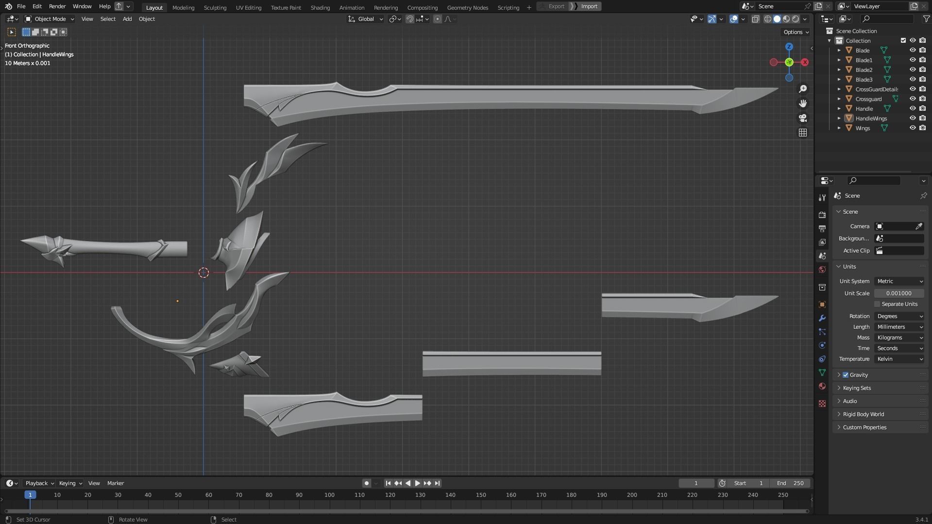 Genshin Impact Aquila Favonia Sword for Cosplay 3D print model_10