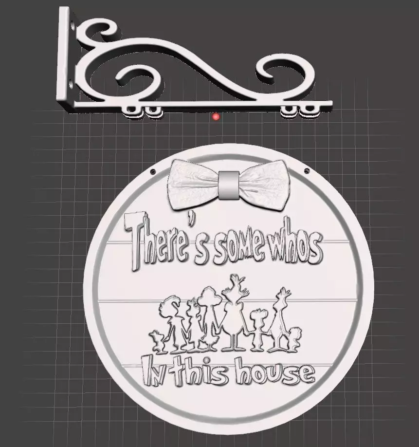 hanging deco with wall bracket whos 3D print model_0