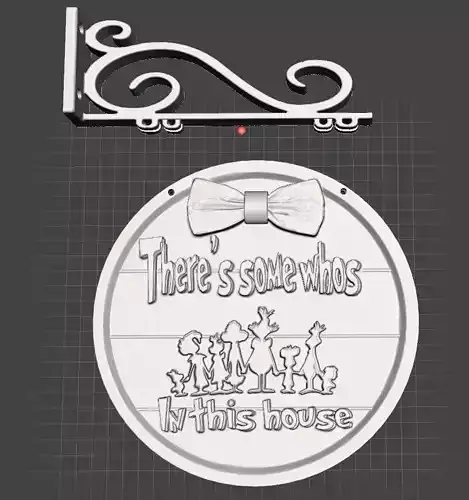 hanging deco with wall bracket whos 3D print model