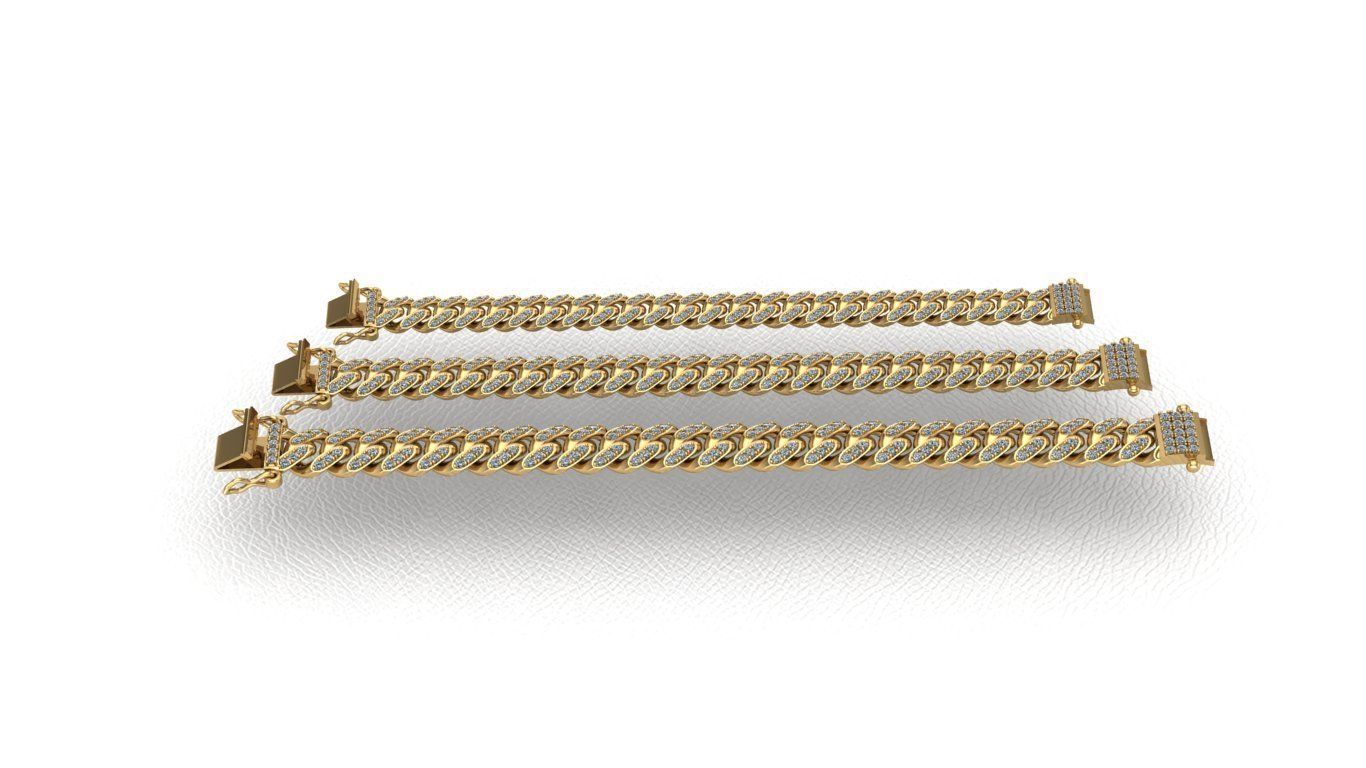 3 SIZE CUBAN LINK CHAIN FOR BRACELETS OR NECKLACE 3D print model 3D print model_5