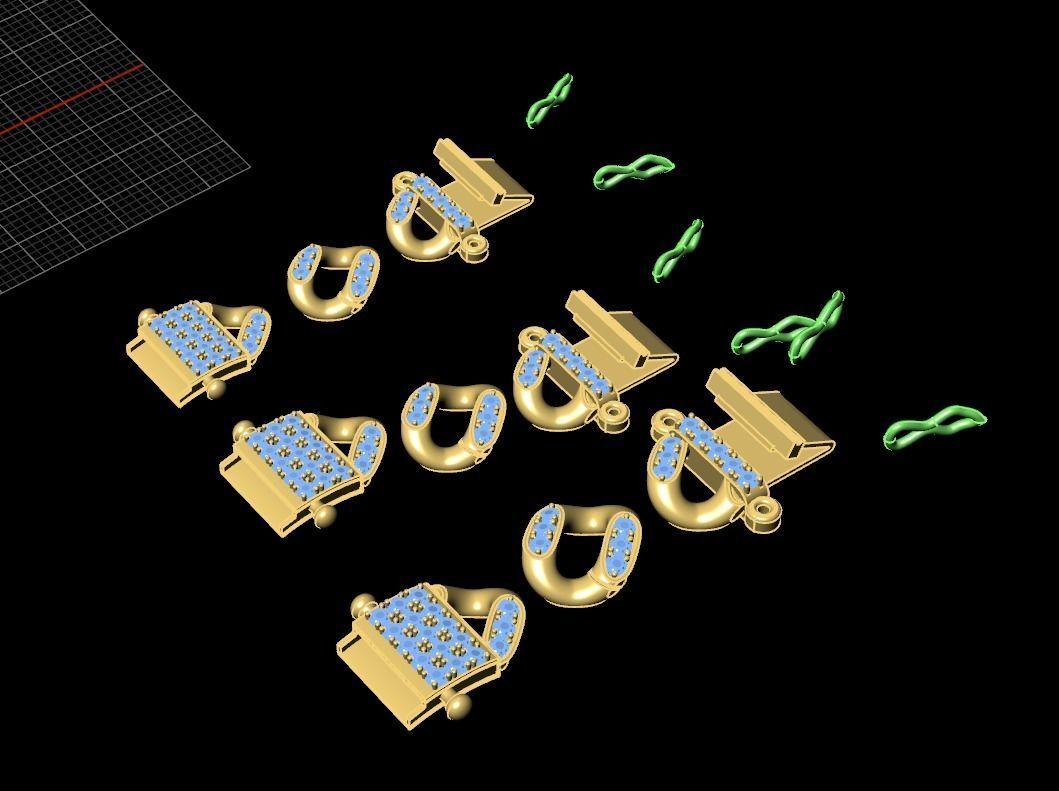 3 SIZE CUBAN LINK CHAIN FOR BRACELETS OR NECKLACE 3D print model 3D print model_1