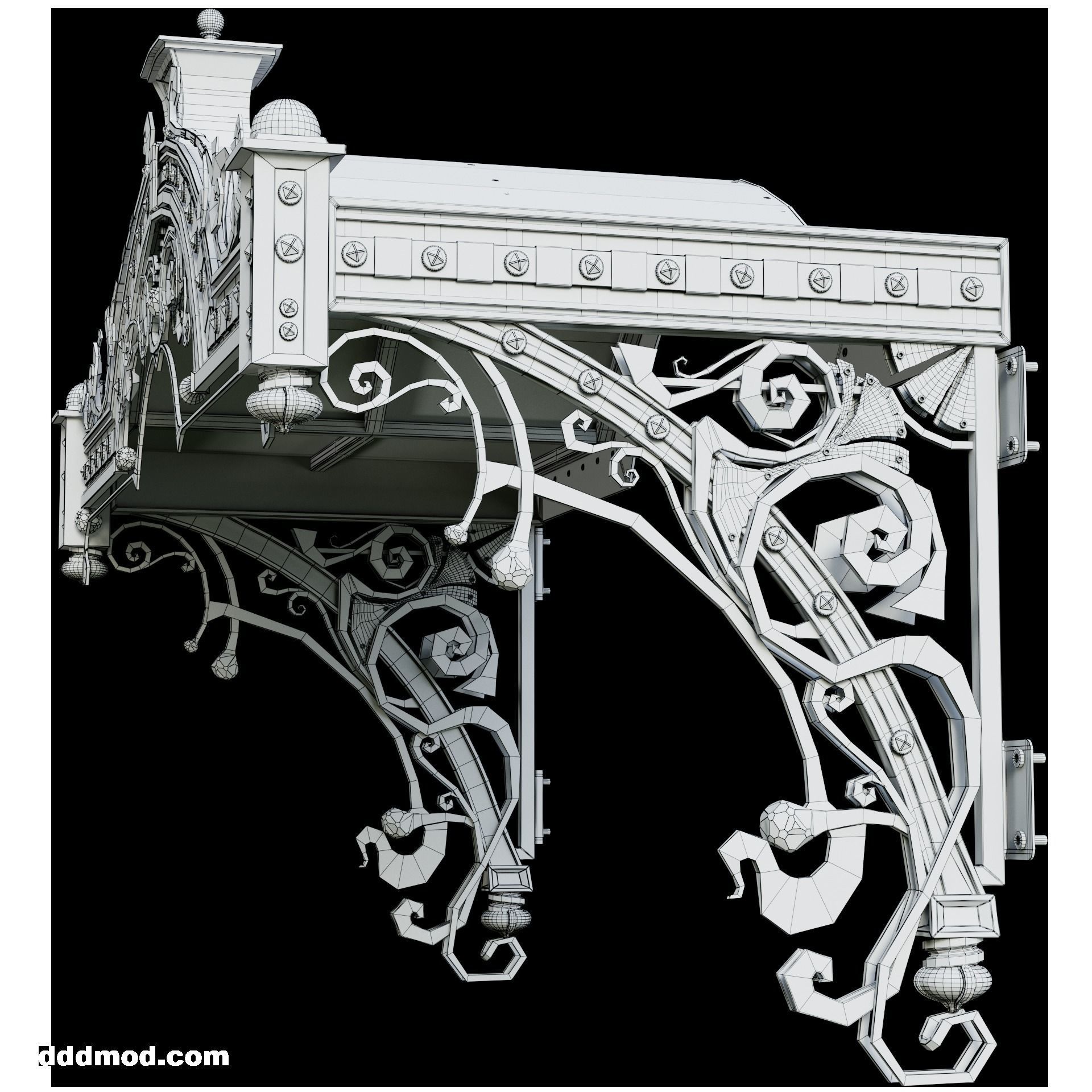 forging awning 3D model_3