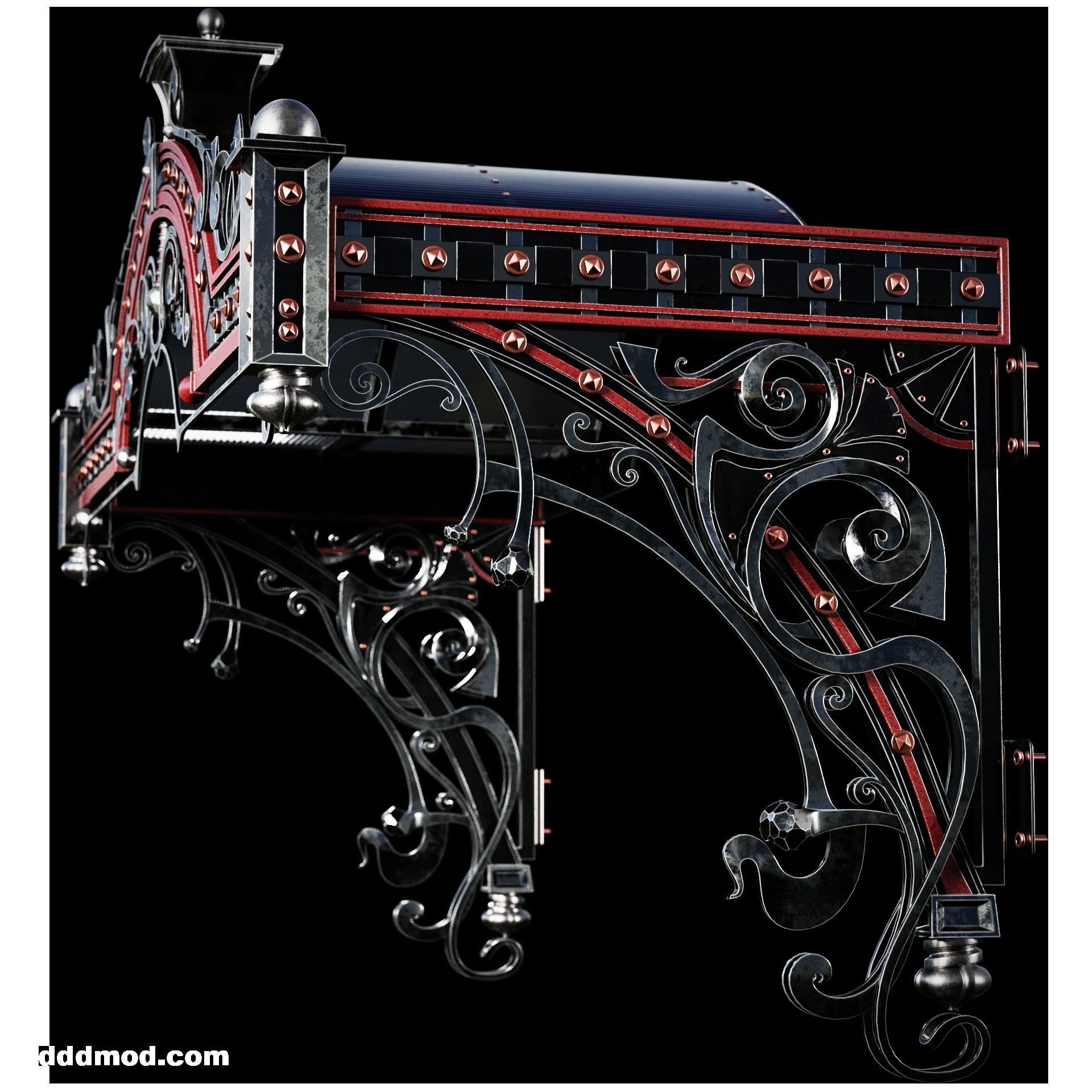 forging awning 3D model_2