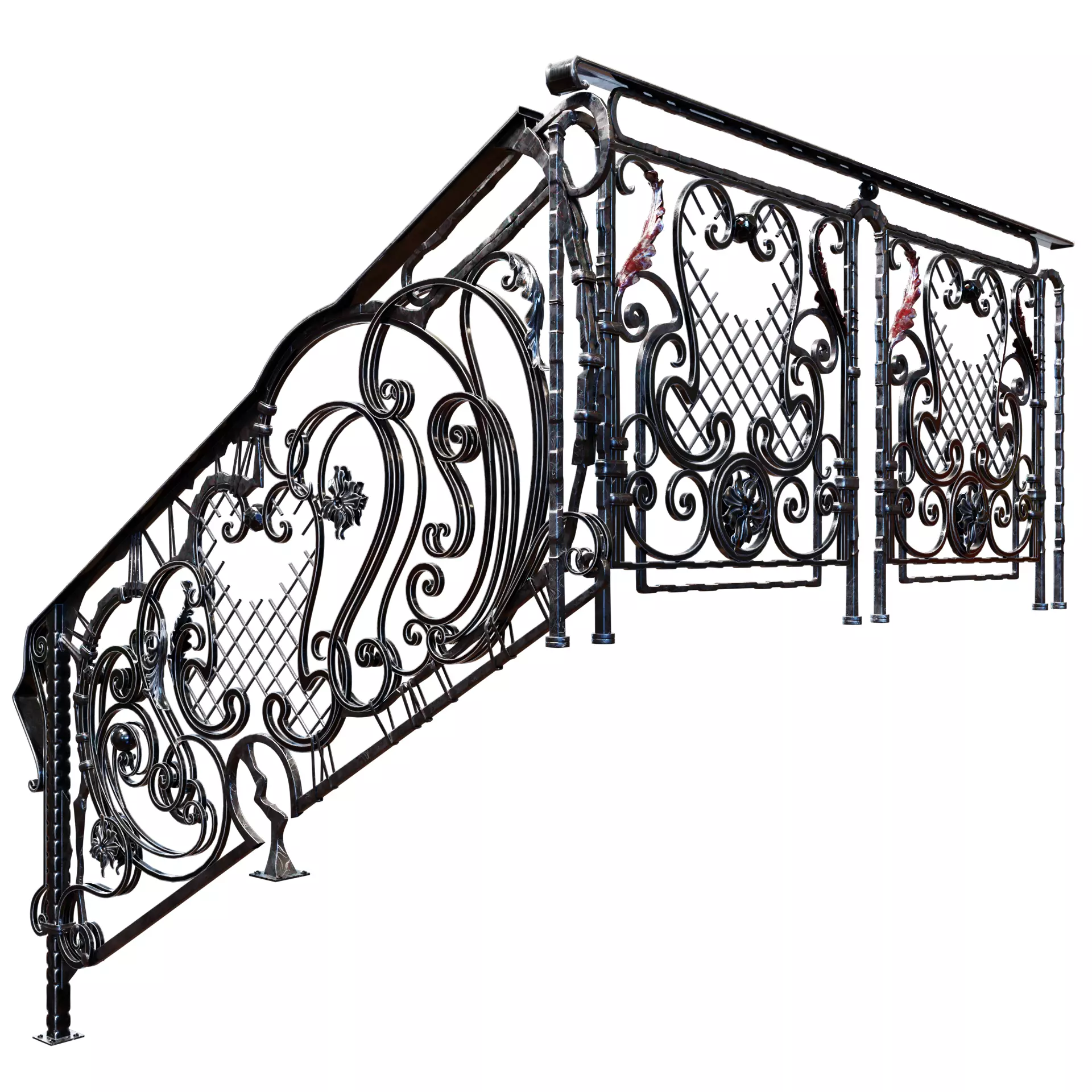 staircase forging free style 3D model_0