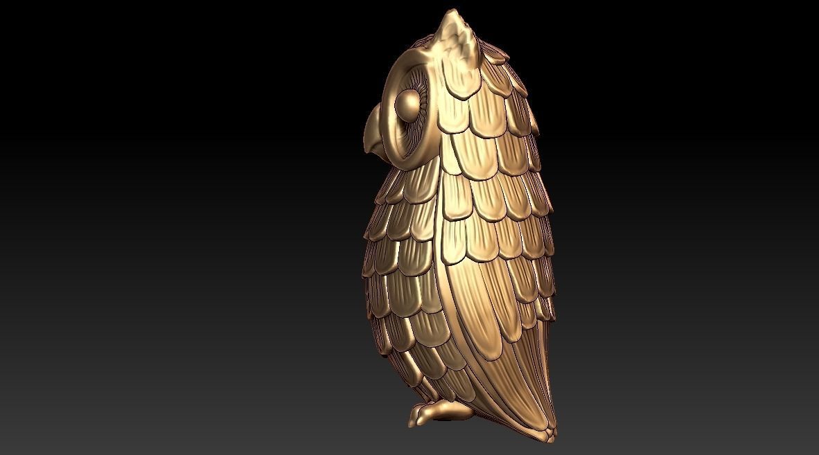 OWL Pendant 3D print model_2