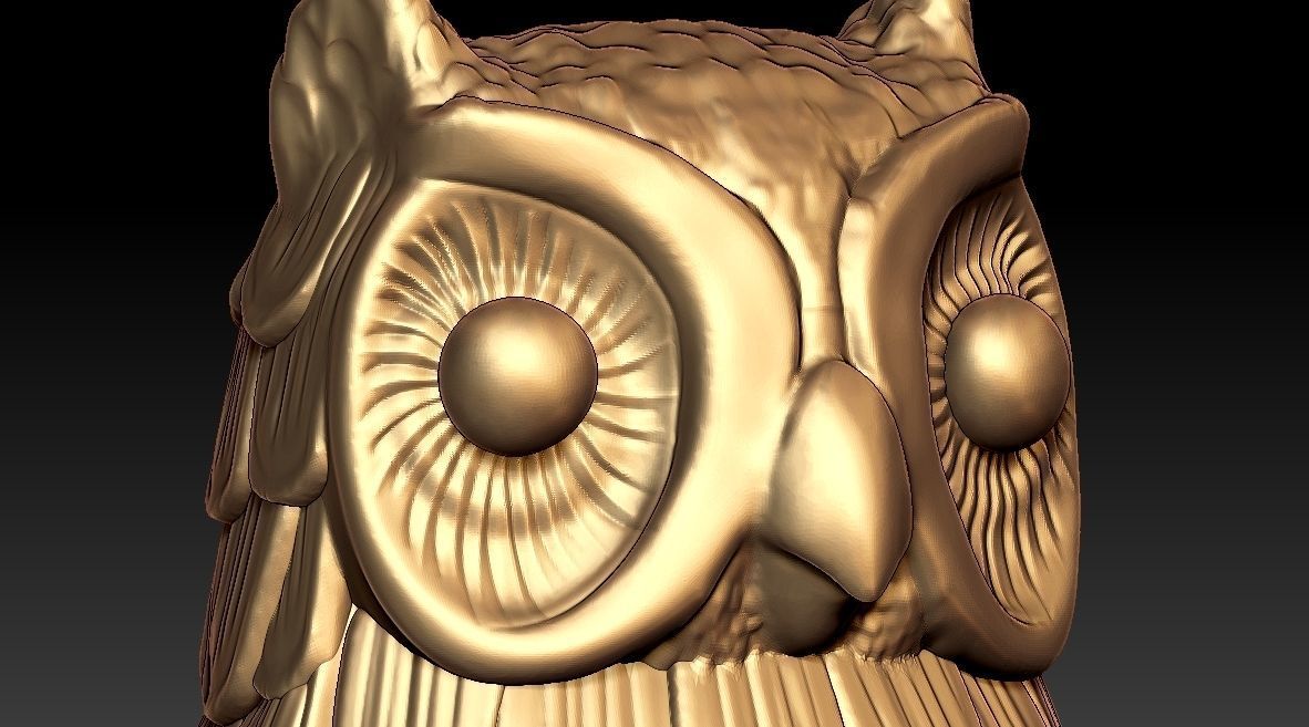 OWL Pendant 3D print model_6