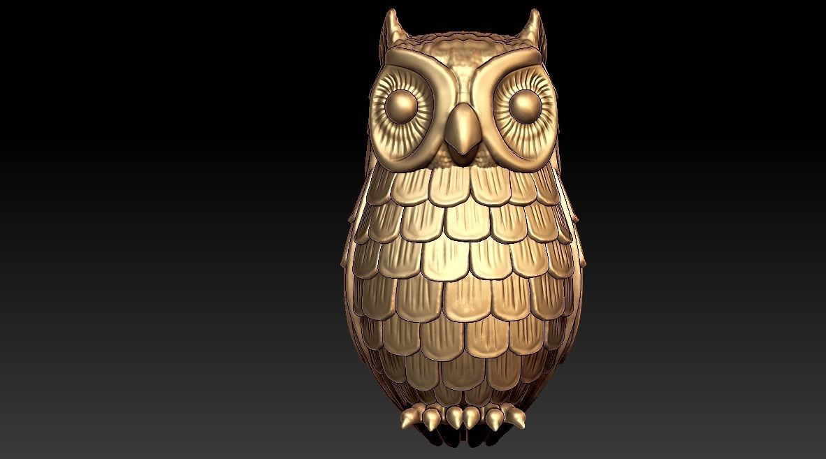 OWL Pendant 3D print model_1