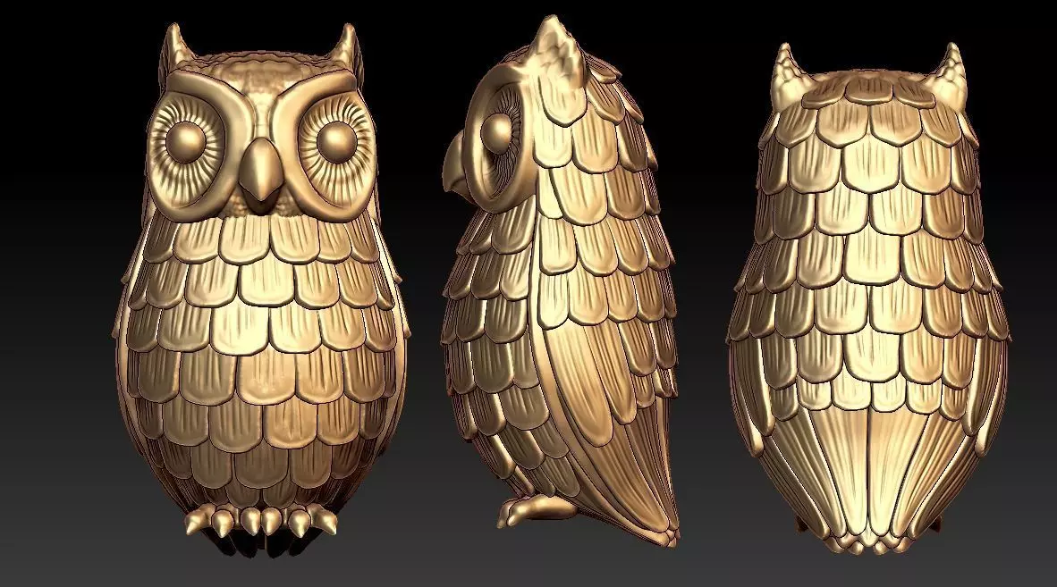 OWL Pendant 3D print model_0