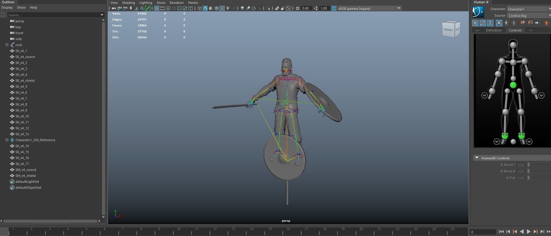Viking 4 A pose Low-poly character redy for games Low-poly 3D model_21