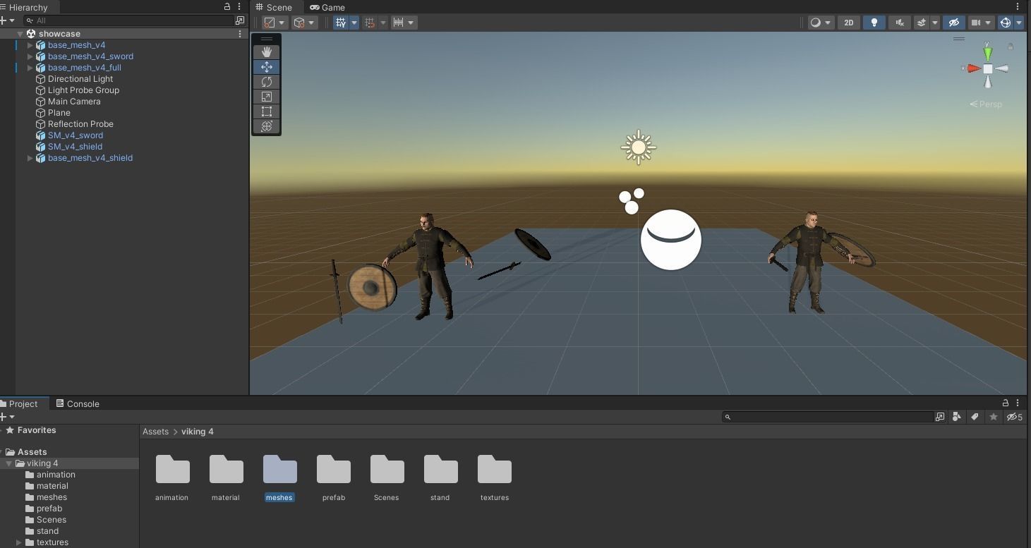 Viking 4 A pose Low-poly character redy for games Low-poly 3D model_28