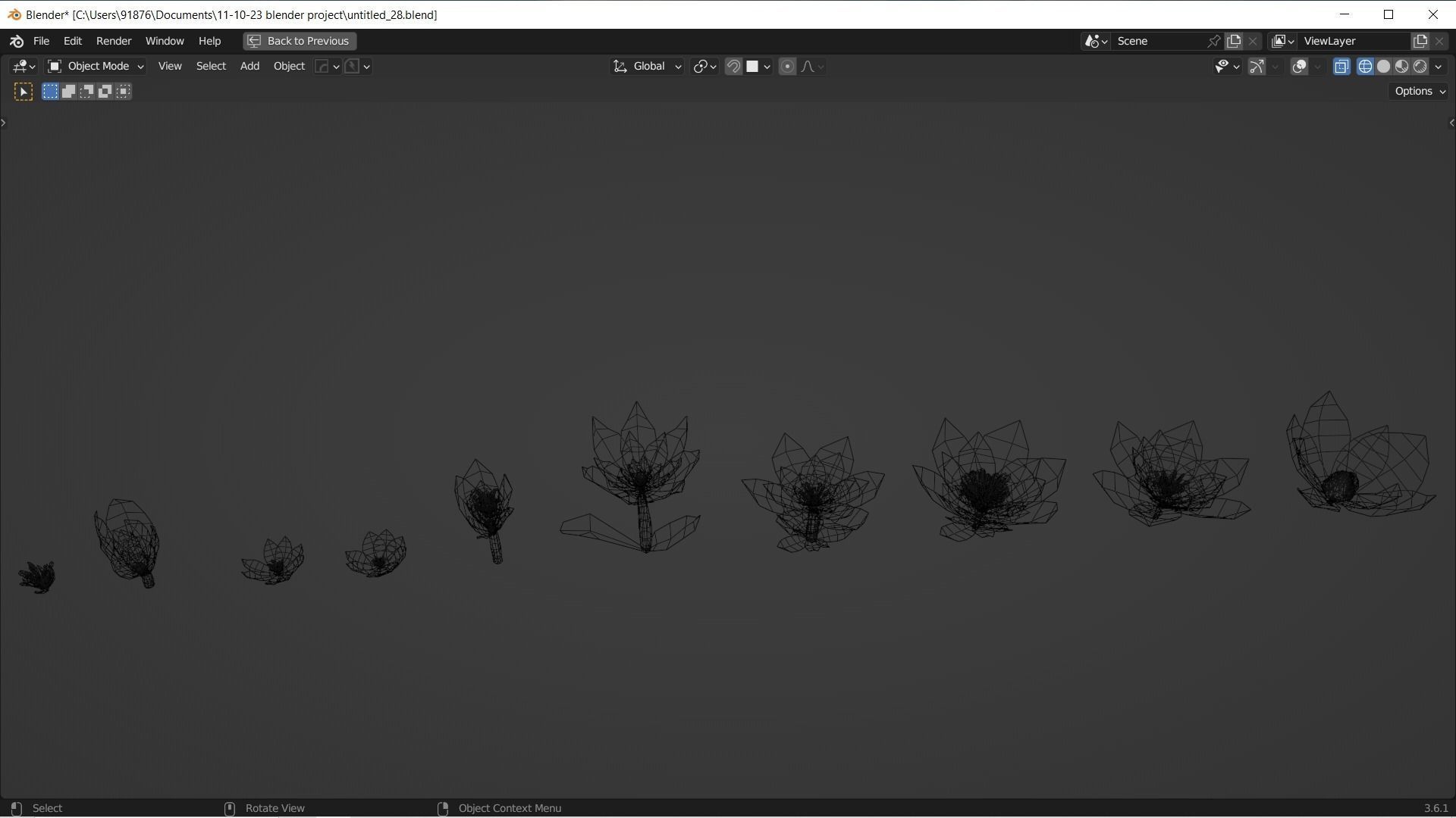 Low-Poly Geometric Flower - 3D Game Asset Low-poly 3D model_34