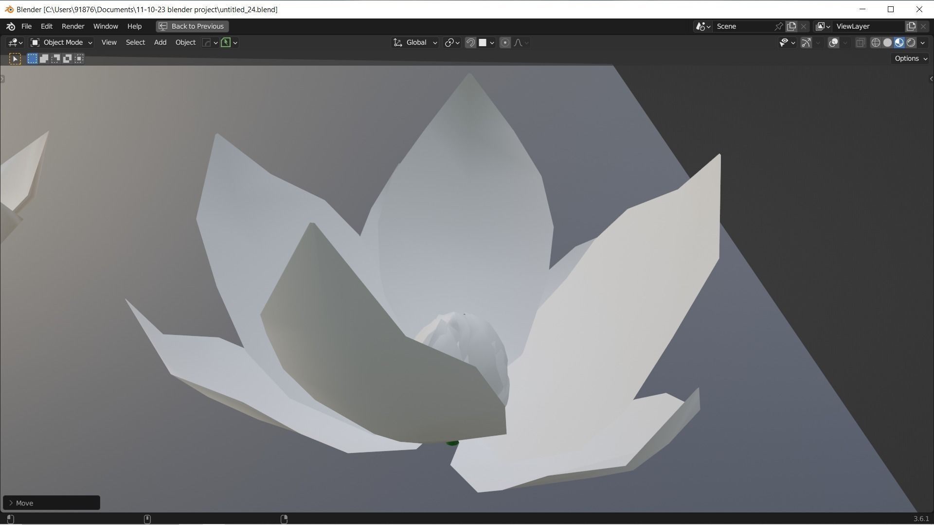 Low-Poly Geometric Flower - 3D Game Asset Low-poly 3D model_5