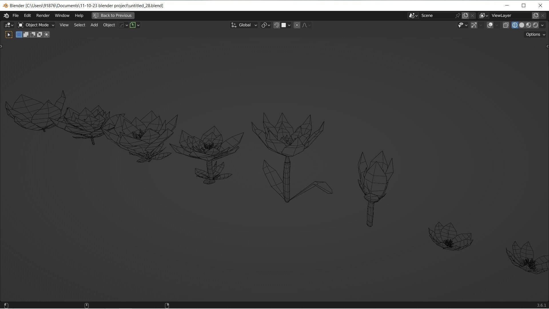 Low-Poly Geometric Flower - 3D Game Asset Low-poly 3D model_38