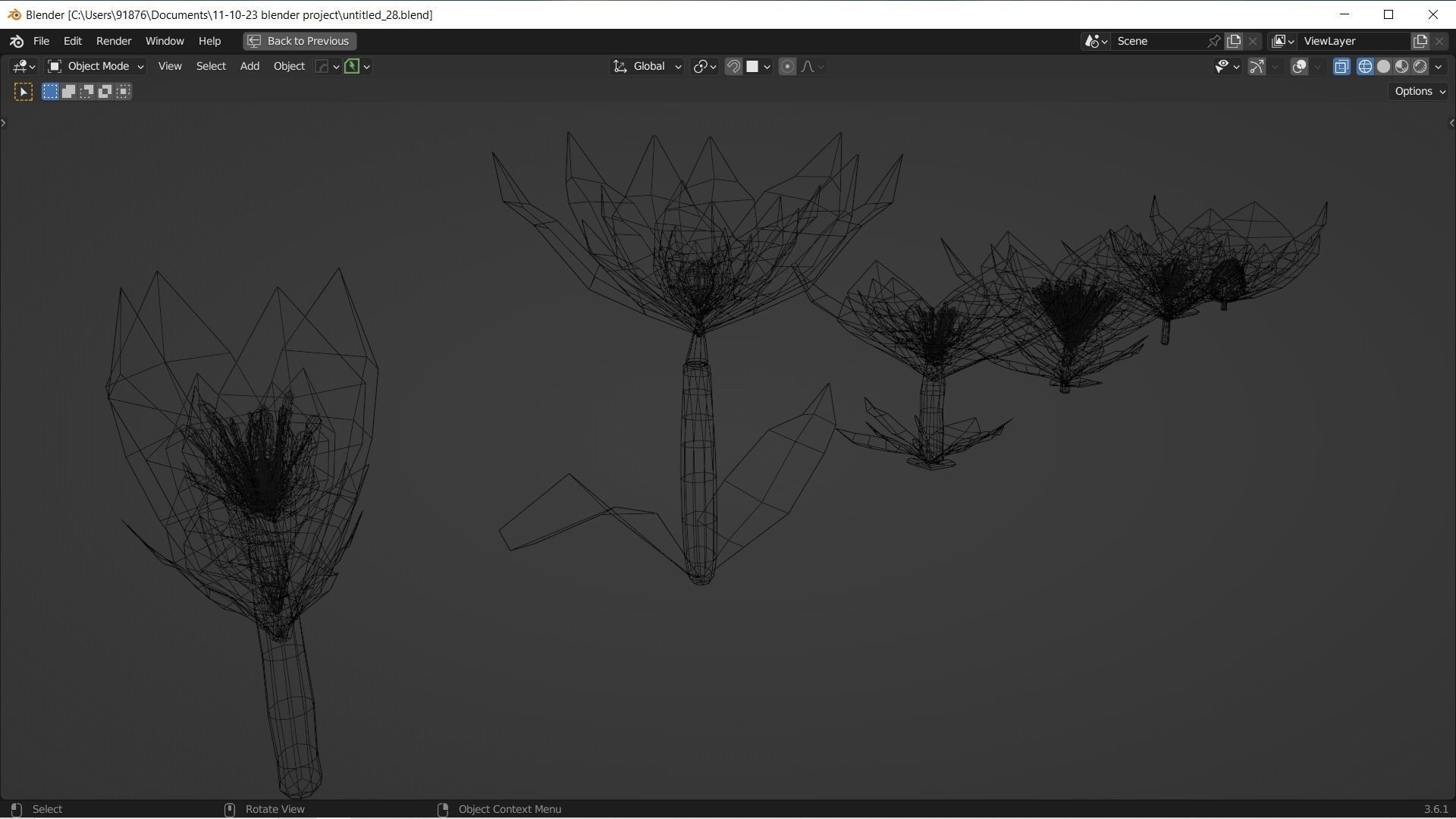 Low-Poly Geometric Flower - 3D Game Asset Low-poly 3D model_35