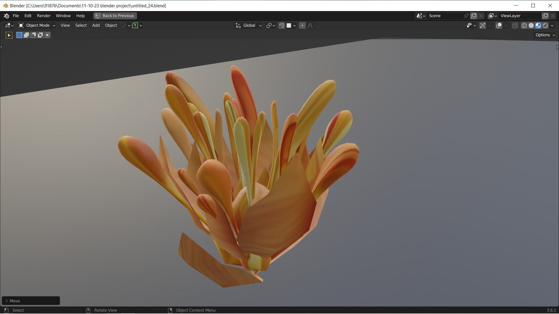 Low-Poly Geometric Flower - 3D Game Asset Low-poly 3D model_18