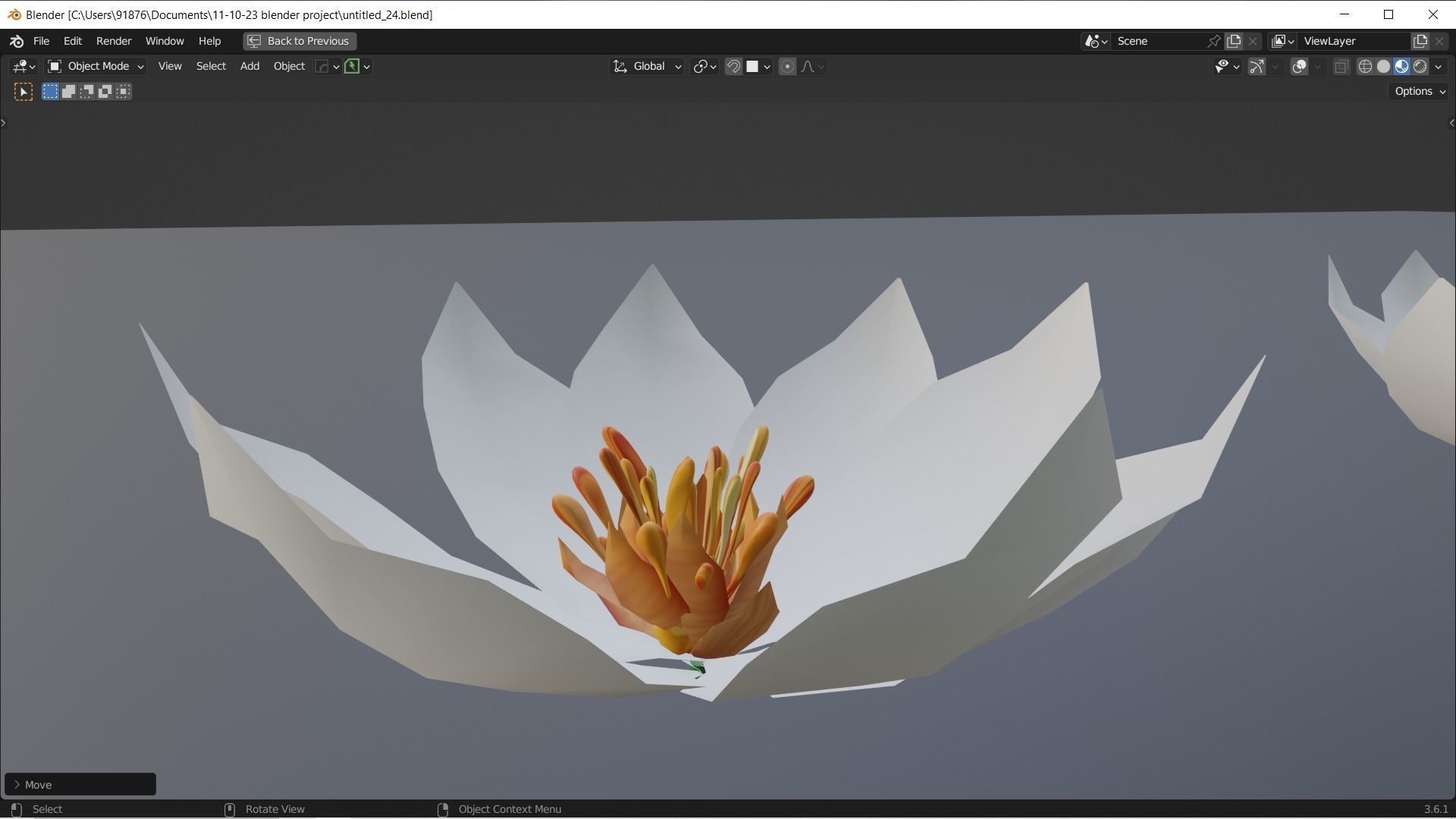 Low-Poly Geometric Flower - 3D Game Asset Low-poly 3D model_15