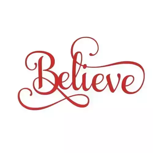 Believe Text Logo 3D print model