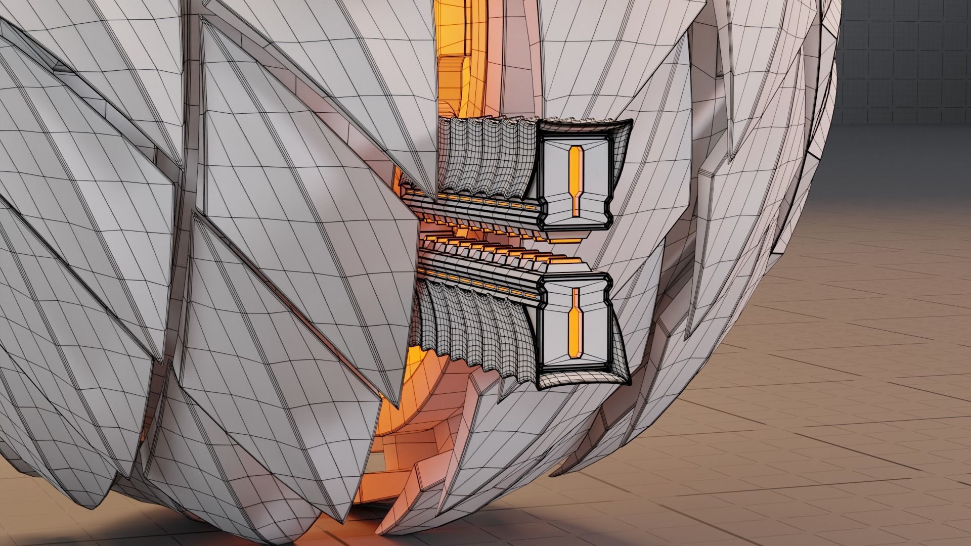 Sphere Robot - SBot-02 Low-poly 3D model_12