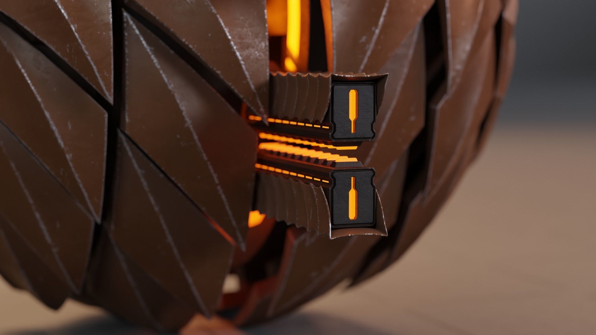 Sphere Robot - SBot-02 Low-poly 3D model_11