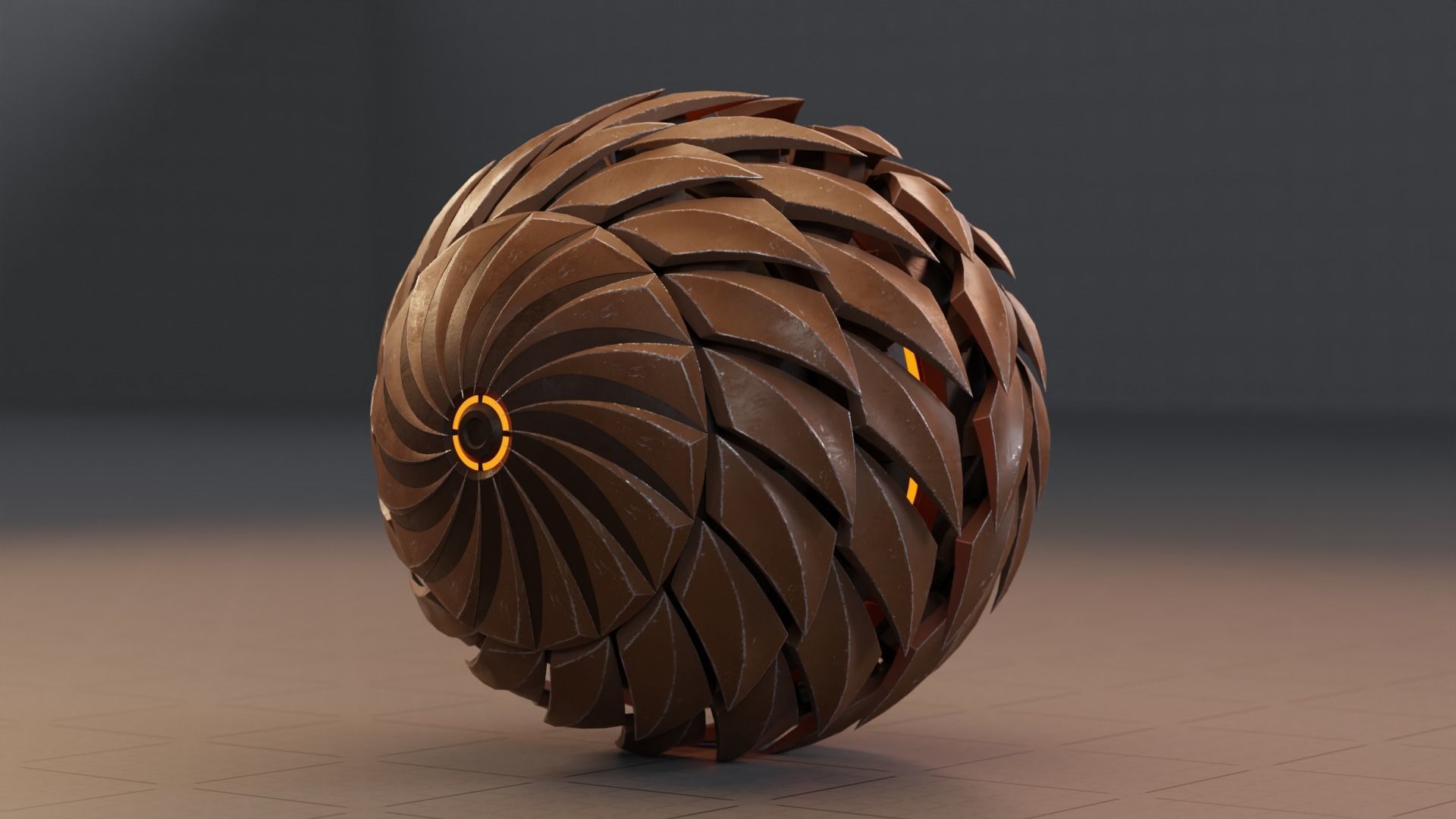 Sphere Robot - SBot-02 Low-poly 3D model_5